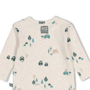 BEEP BEEP — Organic Cotton Rib Jersey Printed Fashion Top