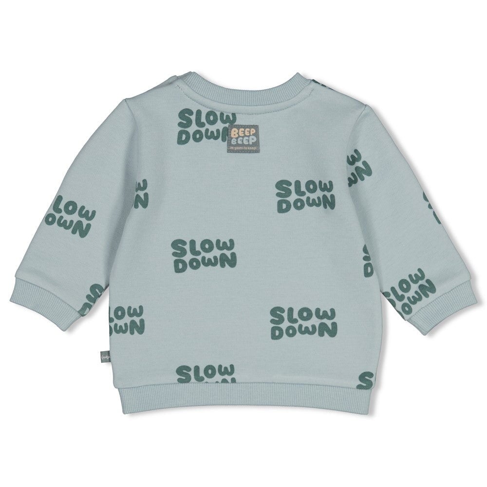 BEEP BEEP — Organic Cotton French Terry Printed Fashion Sweat Top