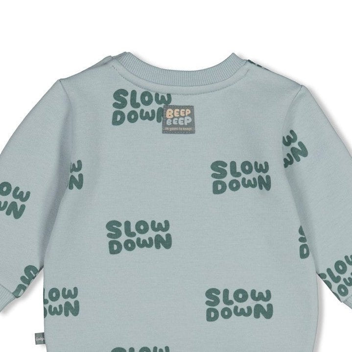 BEEP BEEP — Organic Cotton French Terry Printed Fashion Sweat Top