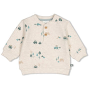 BEEP BEEP — Organic Cotton French Terry Printed Fashion Sweat Top