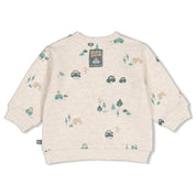 BEEP BEEP — Organic Cotton French Terry Printed Fashion Sweat Top