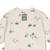BEEP BEEP — Organic Cotton French Terry Printed Fashion Sweat Top