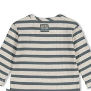 BEEP BEEP — Organic Cotton Striped Rib Jersey Fashion Top
