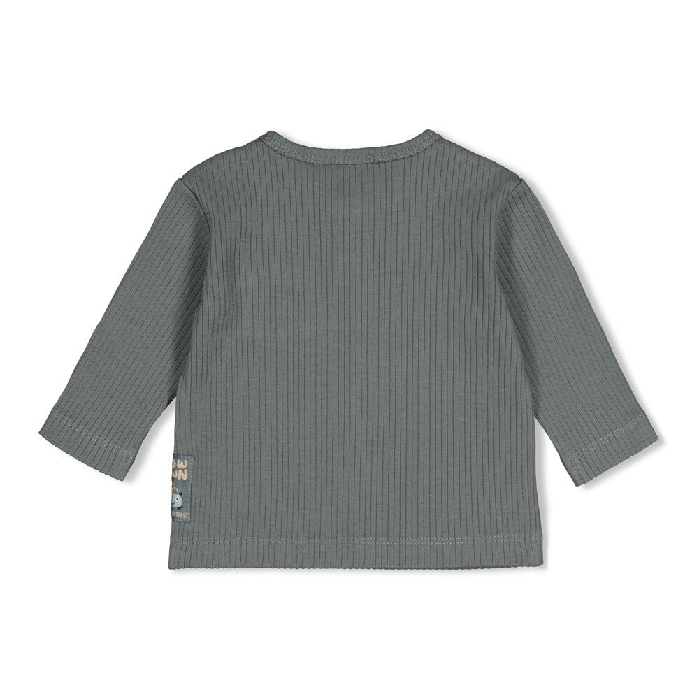 BEEP BEEP — Organic Cotton Rib Jersey Henley Fashion Top