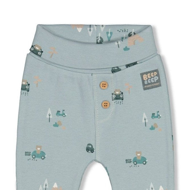 BEEP BEEP — Organic Cotton Rib Jersey Printed Fashion Pants