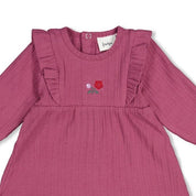 AFTERNOON TEA— Organic Cotton Fancy Rib Fashion Dress