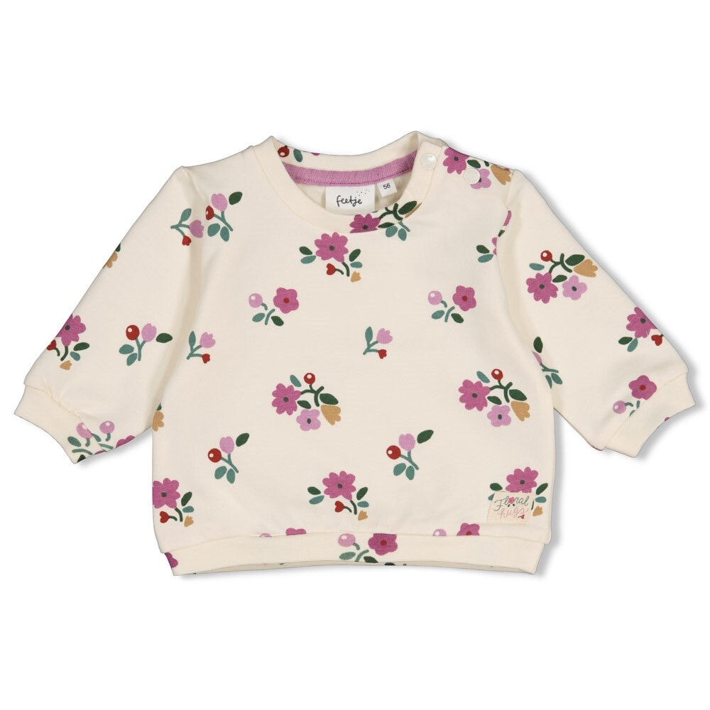 AFTERNOON TEA — Organic Cotton French Terry Floral Sweat Top