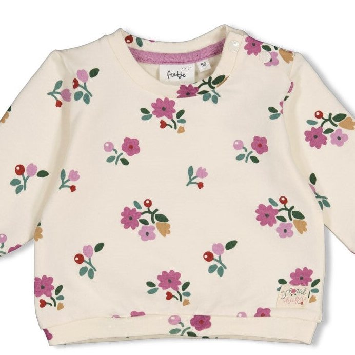 AFTERNOON TEA — Organic Cotton French Terry Floral Sweat Top
