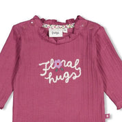 AFTERNOON TEA	— Organic Cotton Fancy Rib Graphic Fashion Top
