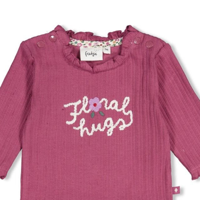AFTERNOON TEA	— Organic Cotton Fancy Rib Graphic Fashion Top