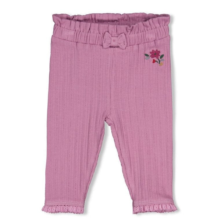 AFTERNOON TEA	— Organic Cotton Fancy Rib Ruffle Leggings