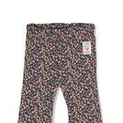 AFTERNOON TEA	— Organic Cotton Fancy Rib Floral Flare Pants