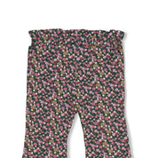 AFTERNOON TEA	— Organic Cotton Fancy Rib Floral Flare Pants