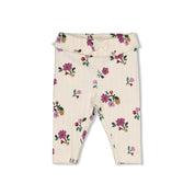 AFTERNOON TEA	— Organic Cotton Fancy Rib Floral Leggings