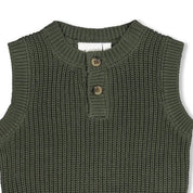 WIGGLE AND WADDLE — Organic Cotton Rib Knit Sweater Vest