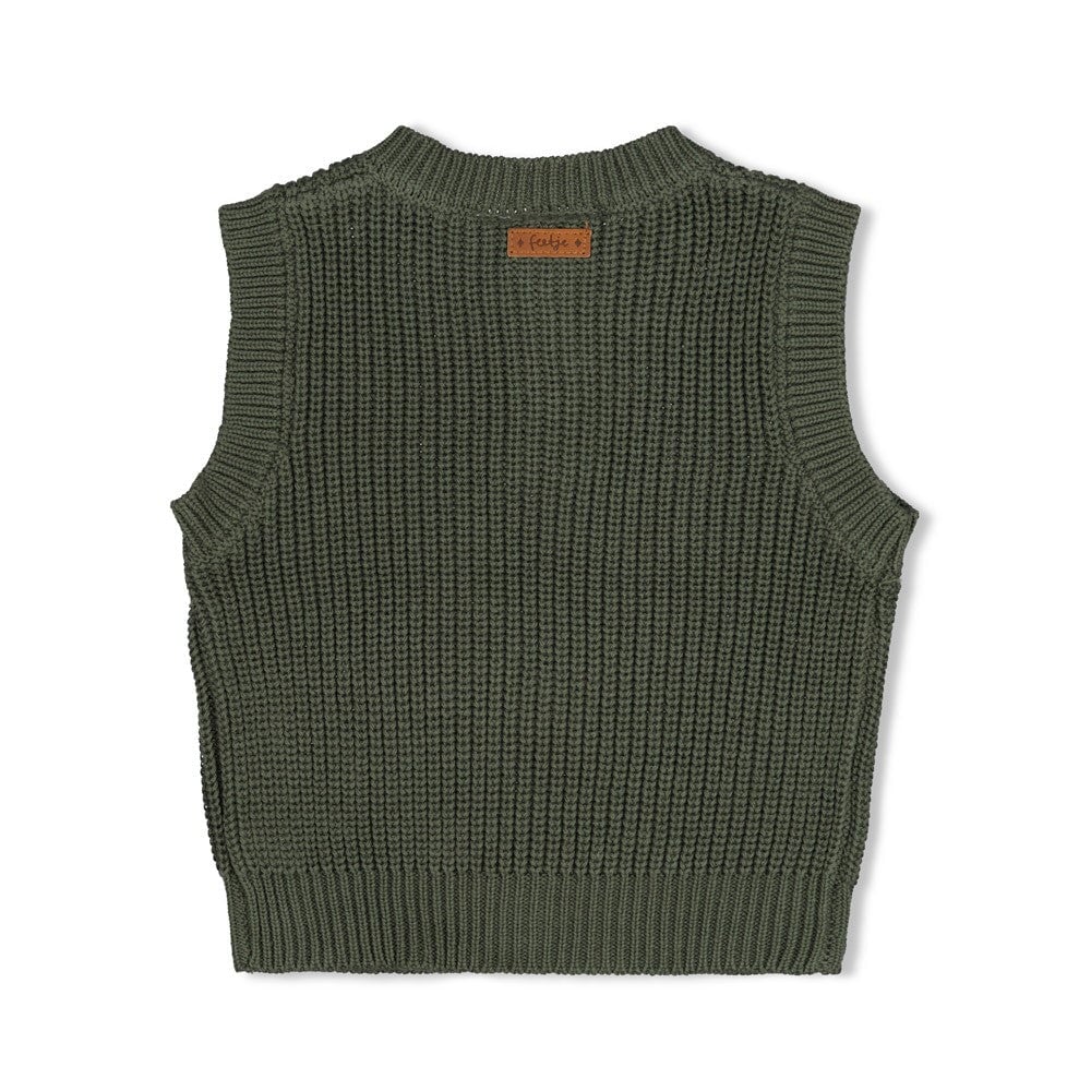 WIGGLE AND WADDLE — Organic Cotton Rib Knit Sweater Vest