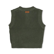 WIGGLE AND WADDLE — Organic Cotton Rib Knit Sweater Vest