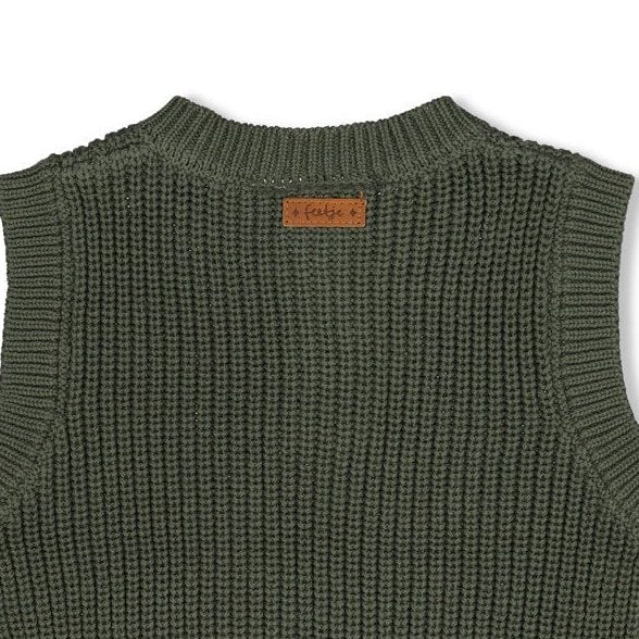 WIGGLE AND WADDLE — Organic Cotton Rib Knit Sweater Vest