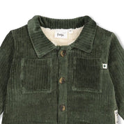 WIGGLE AND WADDLE — Organic Cotton Ribbed Velour Teddy-Lined Jacket