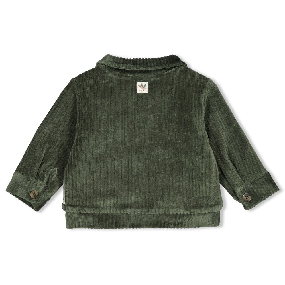 WIGGLE AND WADDLE — Organic Cotton Ribbed Velour Teddy-Lined Jacket