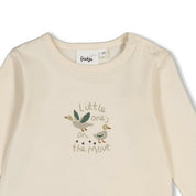 WIGGLE AND WADDLE — Organic Cotton "Little One's On The Move" Graphic Fashion Top