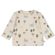WIGGLE AND WADDLE — Organic Cotton Duck Pond Printed Fashion Top