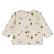 WIGGLE AND WADDLE — Organic Cotton Duck Pond Printed Fashion Top