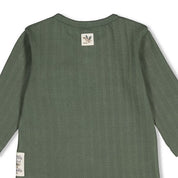 WIGGLE AND WADDLE — Organic Cotton Fancy Rib Henley Fashion Top