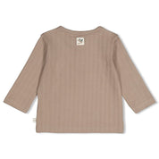 WIGGLE AND WADDLE — Organic Cotton Fancy Rib Duck Henley Fashion Top