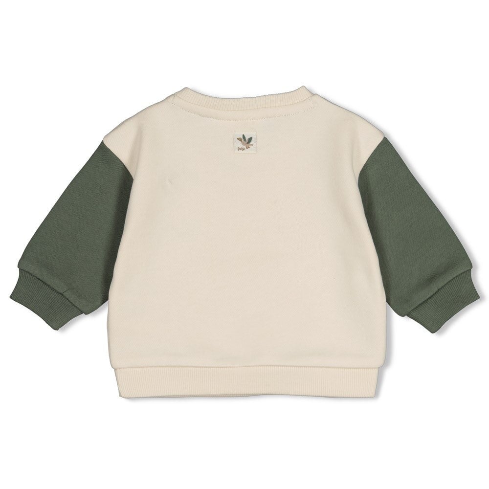 WIGGLE AND WADDLE — Organic Cotton Colorblock Duck Sweat Top