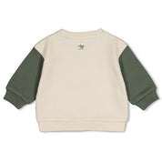 WIGGLE AND WADDLE — Organic Cotton Colorblock Duck Sweat Top