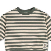 WIGGLE AND WADDLE — Organic Cotton Elastic French Terry Striped Sweat Top