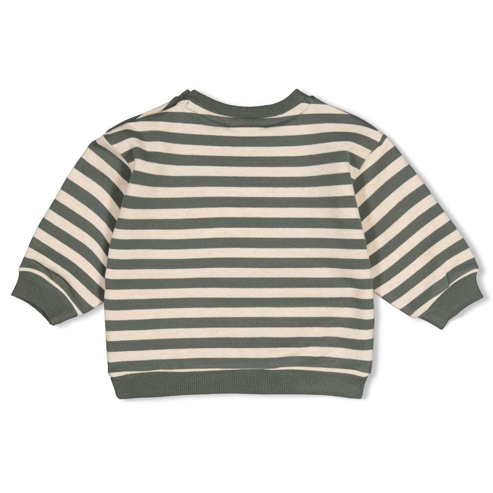 WIGGLE AND WADDLE — Organic Cotton Elastic French Terry Striped Sweat Top