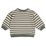 WIGGLE AND WADDLE — Organic Cotton Elastic French Terry Striped Sweat Top