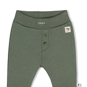 WIGGLE AND WADDLE — Organic Cotton French Terry Henley Fashion Pants