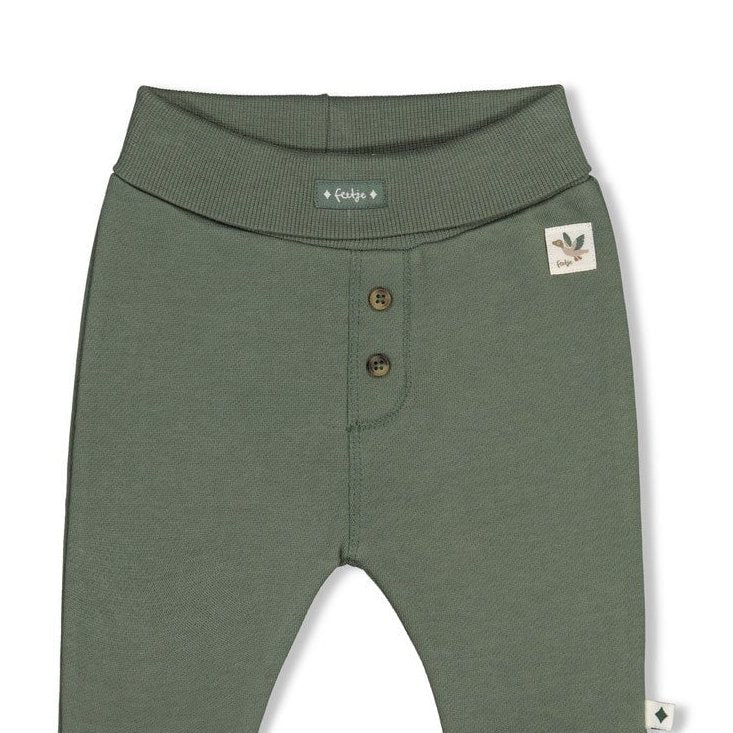 WIGGLE AND WADDLE — Organic Cotton French Terry Henley Fashion Pants