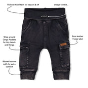 KEEPSAKE DENIM - Knit French Terry Cargo Denim Pants