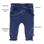 KEEPSAKE DENIM - Knit French Terry Fashion Denim Pants