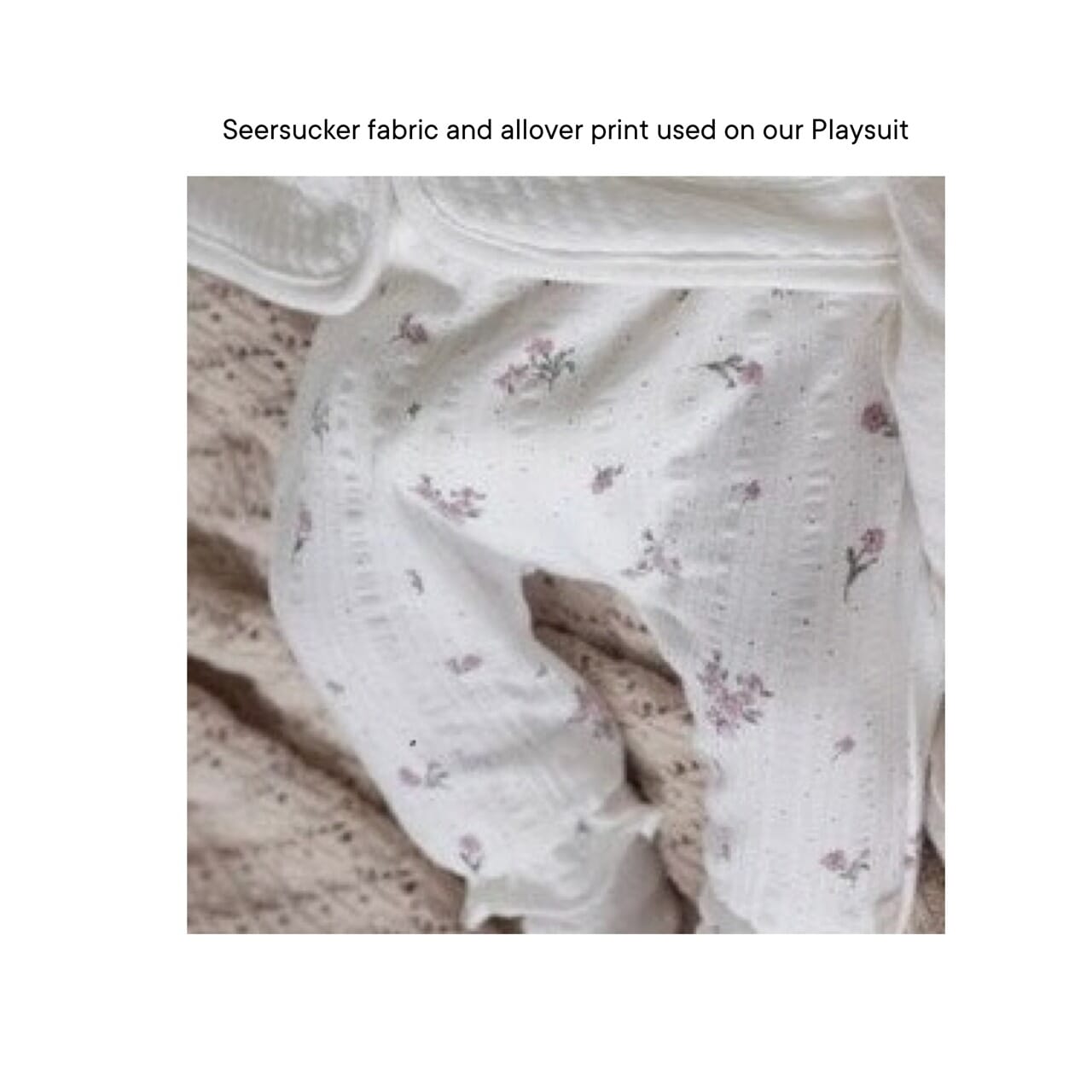 BLOSSOM - Allover Print Seersucker Fashion Playsuit