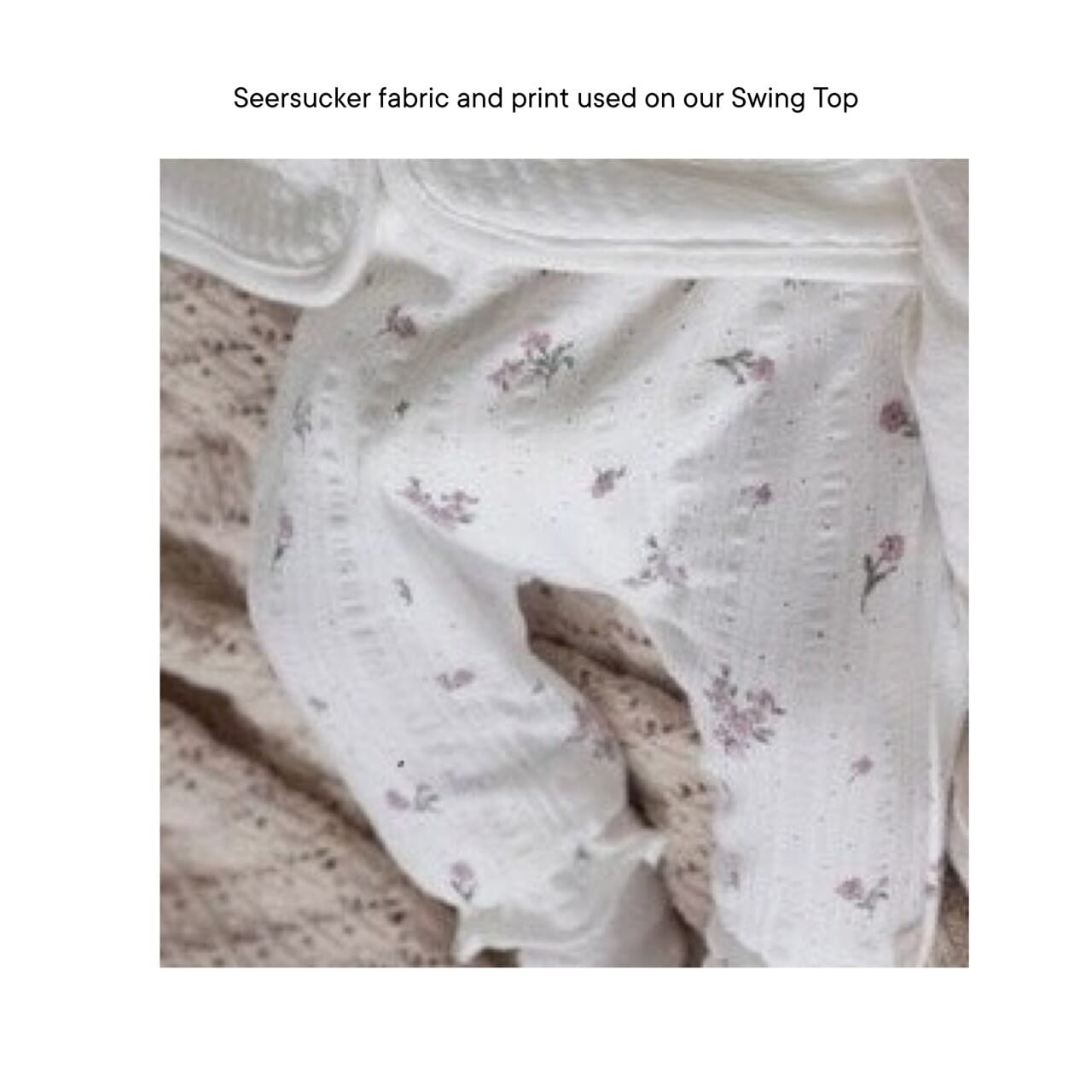 BLOSSOM - Seersucker Allover Print Fashion Swing Top