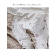 BLOSSOM - Seersucker Allover Print Fashion Pants