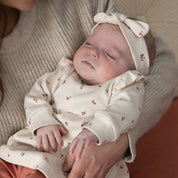 SENDING LOVE A Sweet Allover Print Rib Knit Jersey Dress