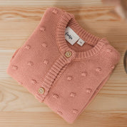 SENDING LOVE Organic Cotton Classic Cardigan Sweater