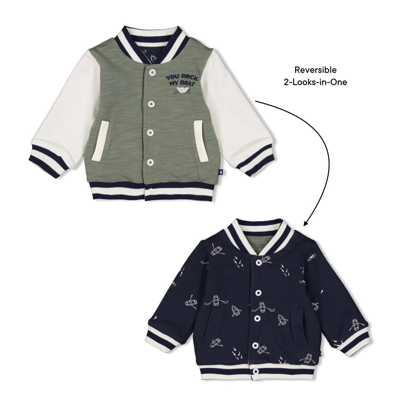 ROCK MY BOAT - Signature French Terry Reversible Keepsake Jacket