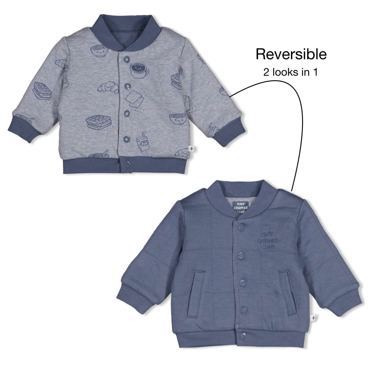 BREAKFAST BUDDY - Organic Cotton Reversible Quilted Fashion Jacket