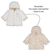 PENGUIN CUDDLES— Reversible Hooded Teddy & Organic Cotton Printed Jacket