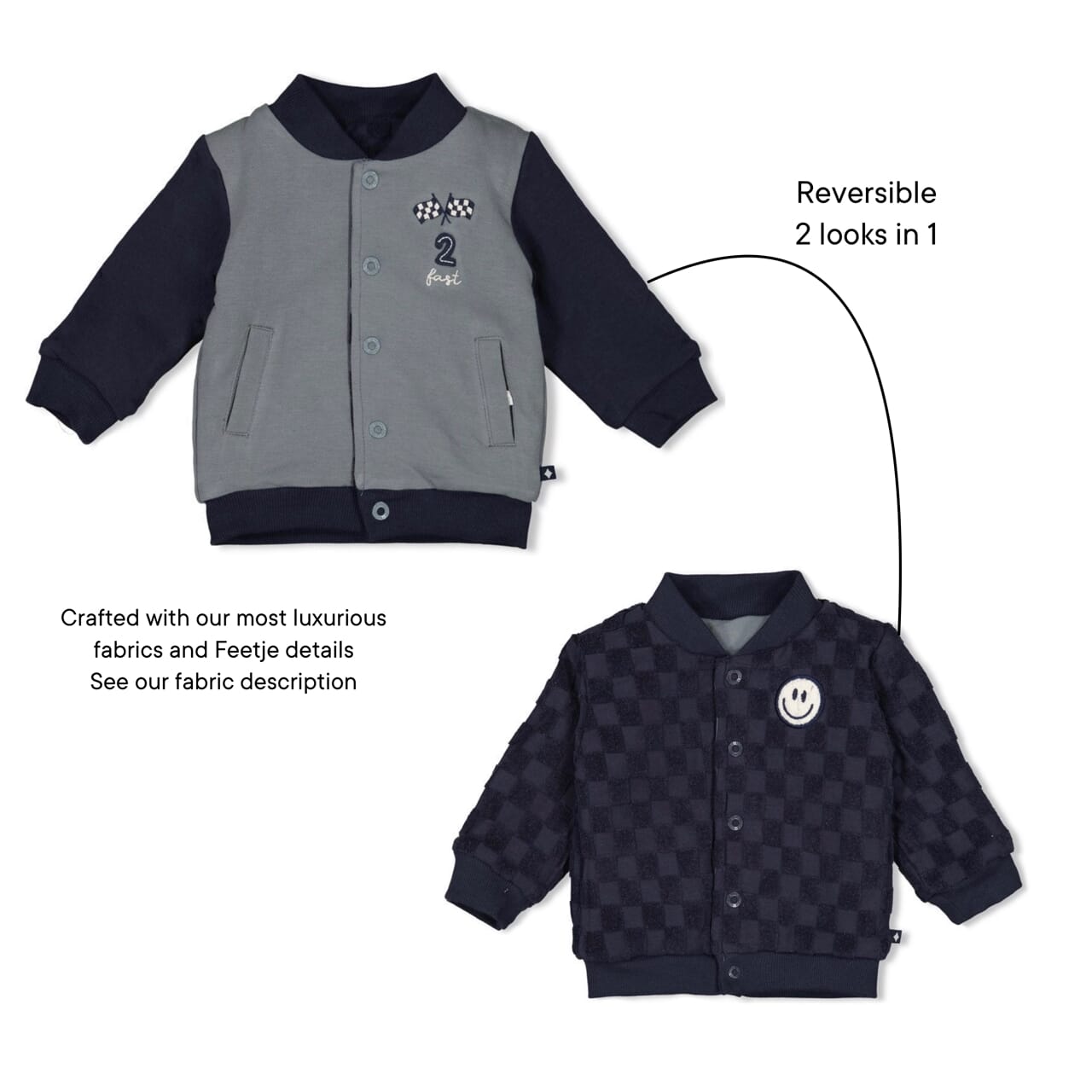 LET'S GO - Keepsake Reversible Racer Fashion Jacket