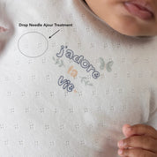 PRETTY PAISLEY Organic Cotton Drop Needle "j'adore la vie" Top