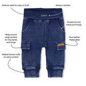 KEEPSAKE DENIM - Knit French Terry Cargo Denim Pants