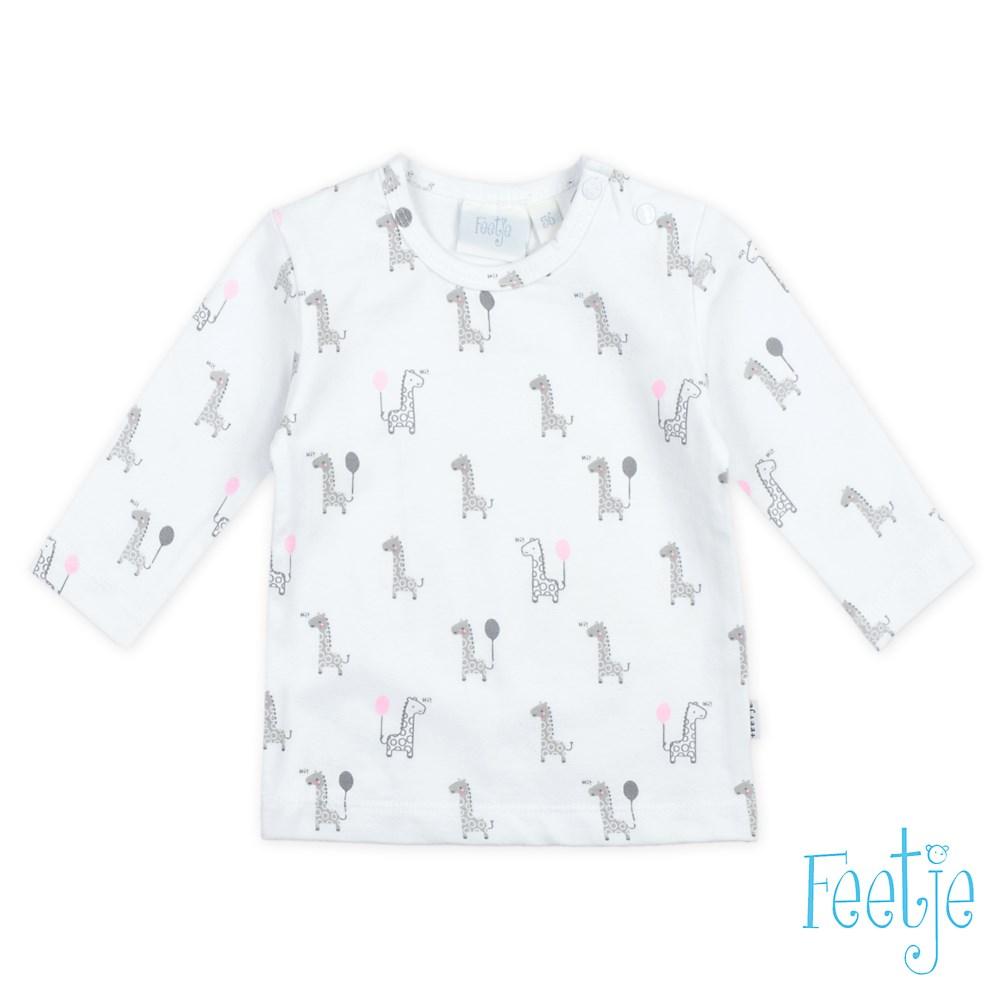 GIRAFFE Allover Print Long Sleeve Top